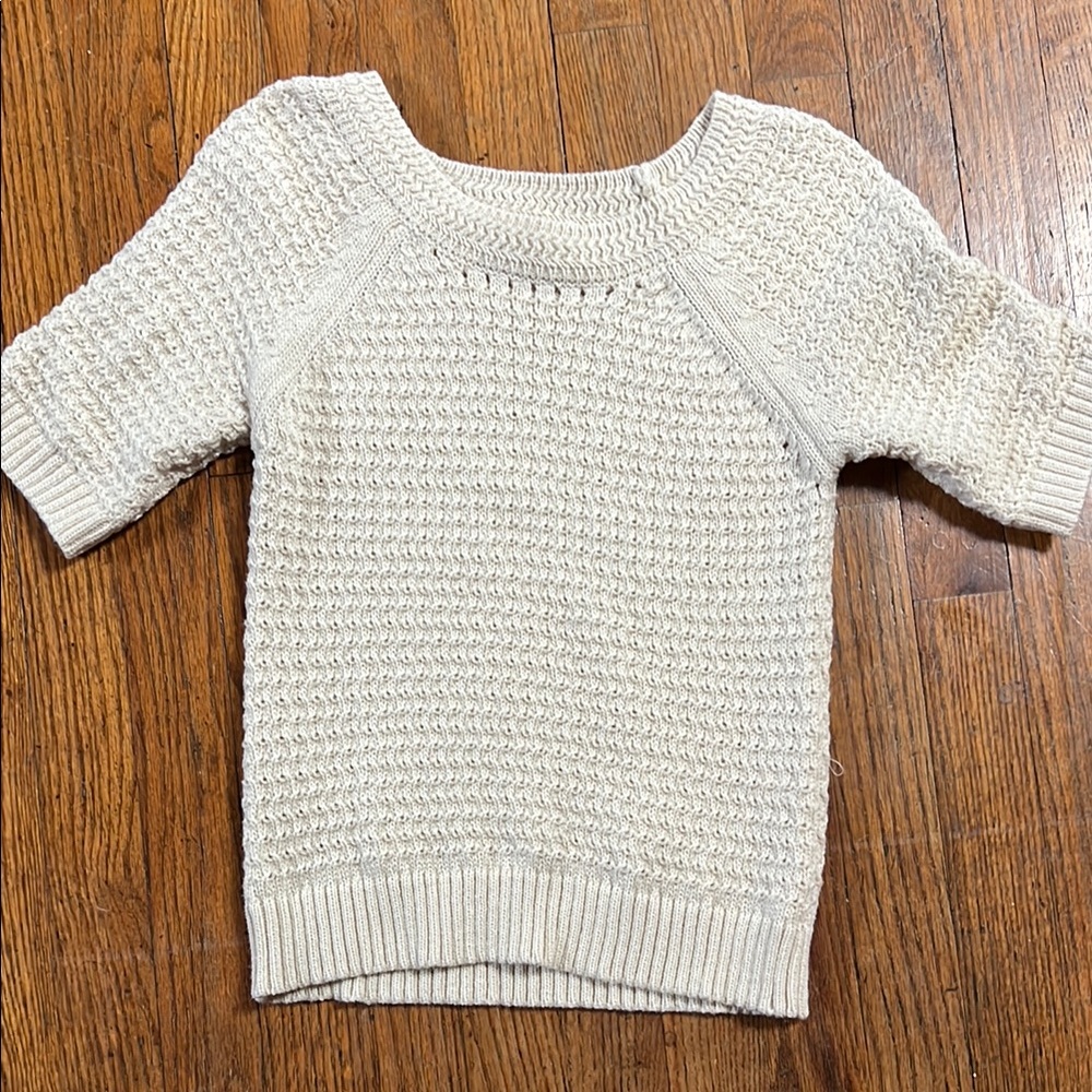 Women's Cream Sweater size L soft - accents